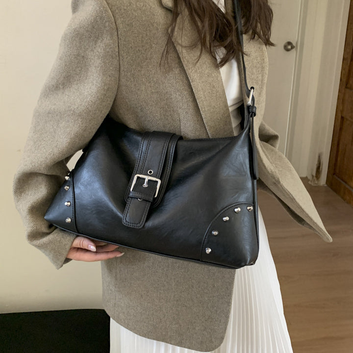 Damen Trendige Schultertasche mit dekorativem Schnallenakzent Nord Taschen