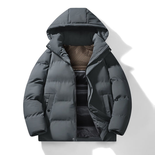 Herren Wattierte Kapuzen‑Thermo‑Steppjacke mit winddichter Hülle & versteckter Druckknopfblende Nord Taschen