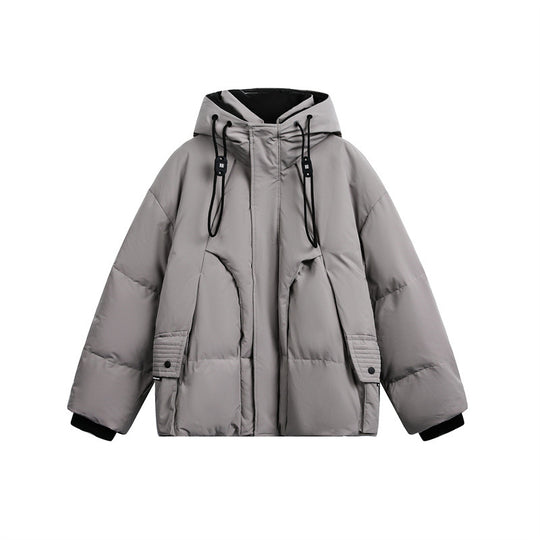 Herren Wattierte Steppjacke mit Kapuze und Tunnelzug Nord Taschen