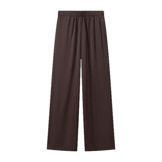 Damen Weite Palazzohose mit elastischem Bund und fließender Satin‑Optik Nord Taschen
