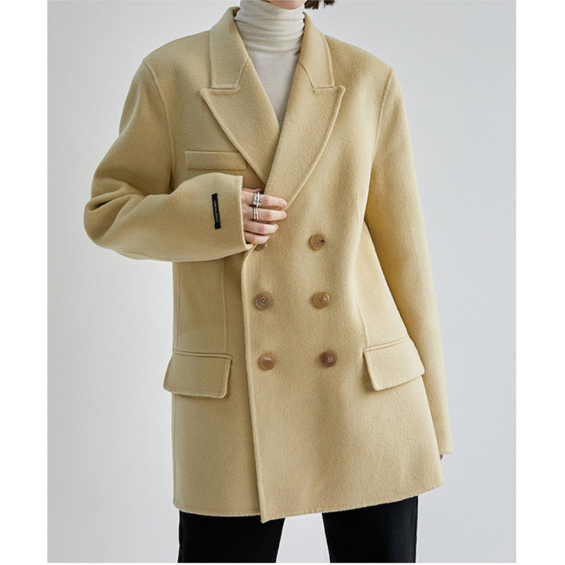 Damen Eleganter Oversized Blazer mit doppeltbreiter Knopfleiste Nord Taschen