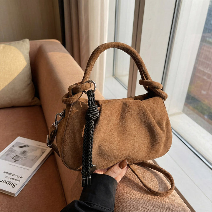 Damen Hobo-Tasche mit dekorativem Henkel und texturiertem Design Nord Taschen