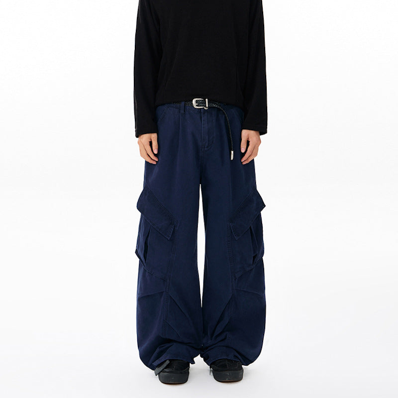 Damen weite Cargohose mit tiefem Schritt und aufgesetzten Taschen Nord Taschen