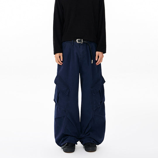 Damen weite Cargohose mit tiefem Schritt und aufgesetzten Taschen Nord Taschen