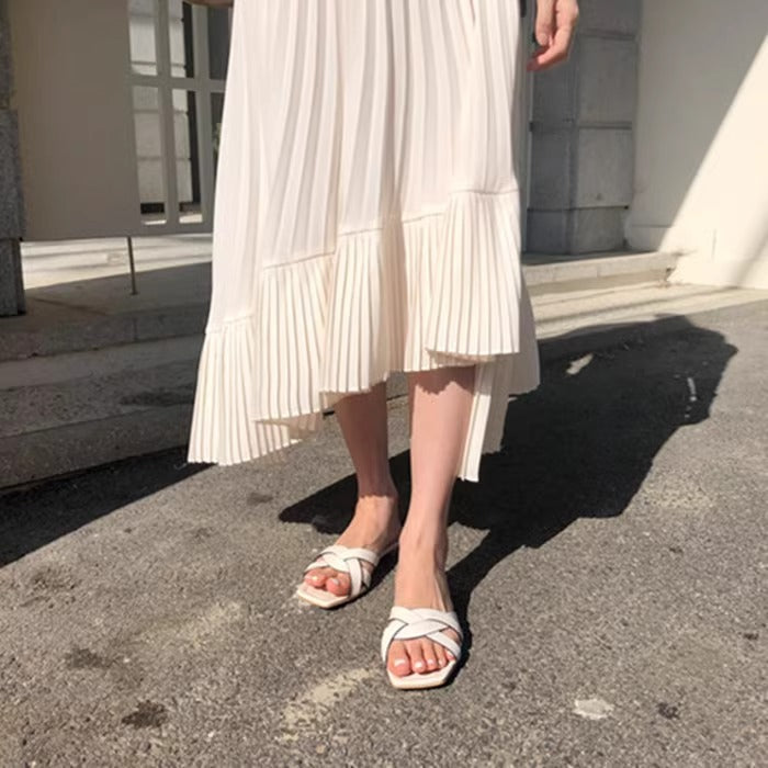 Damen Komfortable Badesandalen mit geflochtenem Riemendesign Nord Taschen