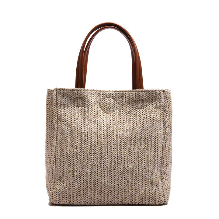 Damen elegante Tragetasche mit geflochtenem Design und hochwertigen Lederakzenten Nord Taschen