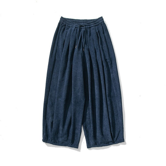 Herren Extraweite Cord-Ballonhose mit Falten, Tunnelzug und schwerem Fall Nord Taschen