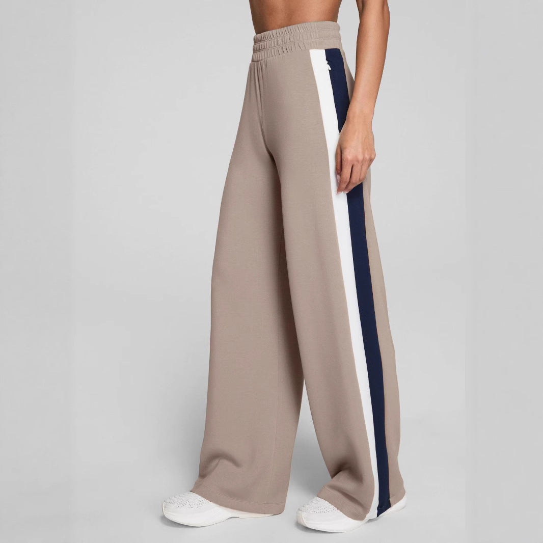 Damen Sportliche lange Hose mit seitlichen Kontraststreifen Nord Taschen