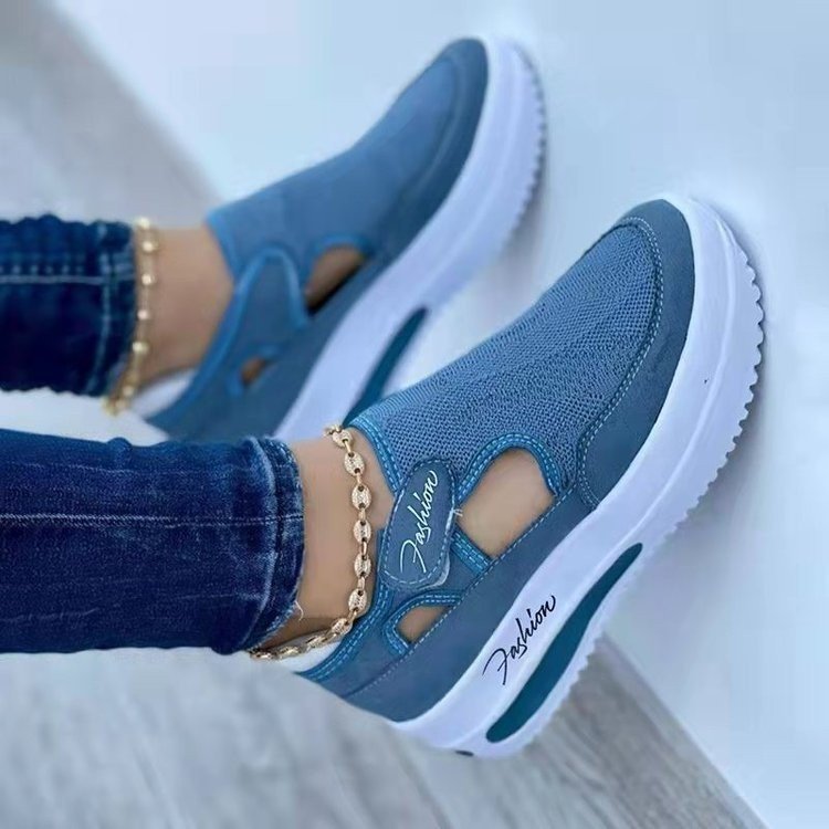 Damen  atmungsaktive Plateausneaker mit Klettverschluss und integrierter Luftdämpfung Nord Taschen