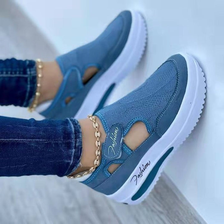 Damen  atmungsaktive Plateausneaker mit Klettverschluss und integrierter Luftdämpfung Nord Taschen