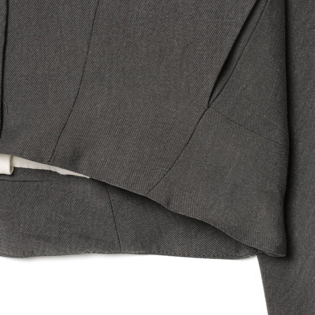 Damen Cropped-Blazer mit kastiger Silhouette und tiefem V-Ausschnitt Nord Taschen
