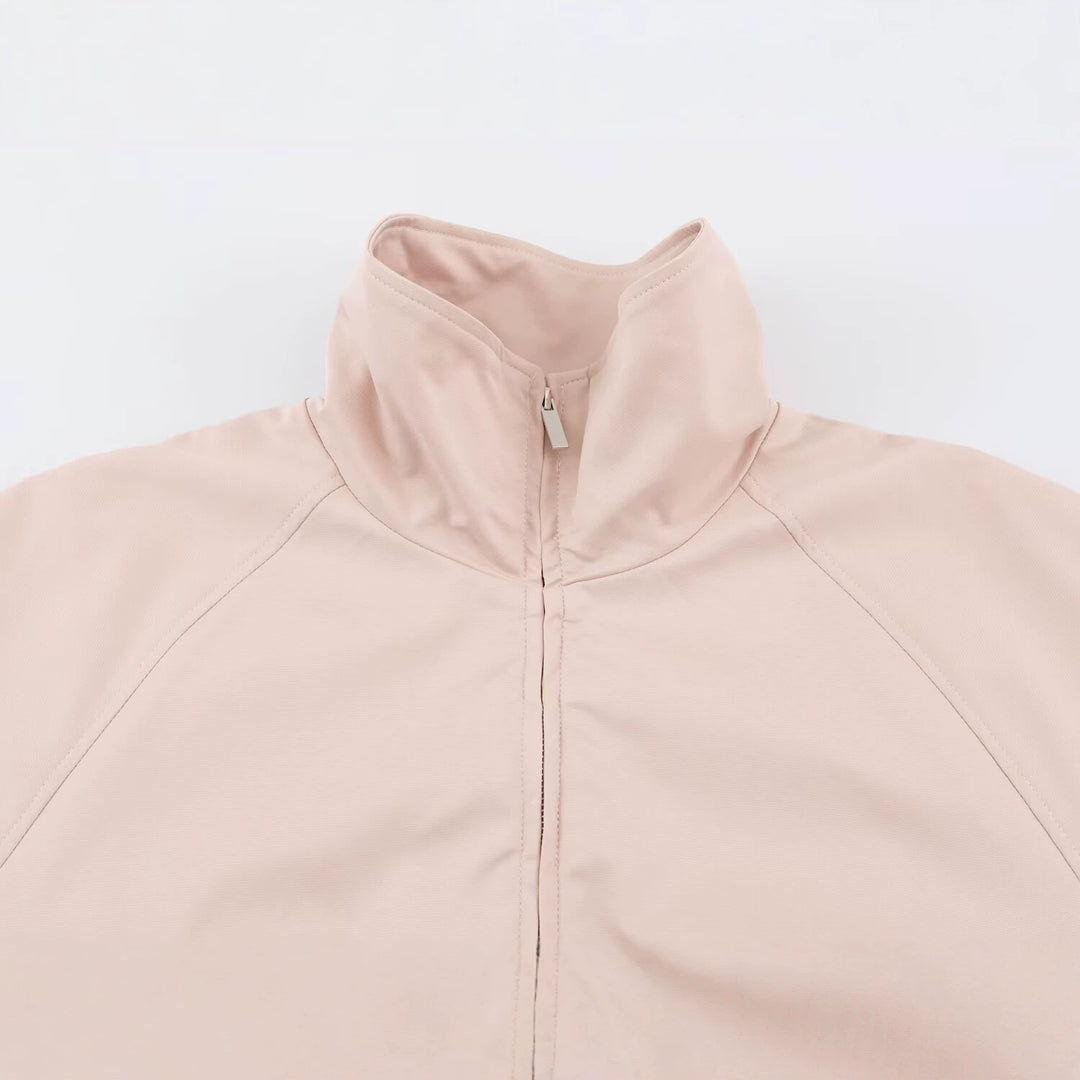Damen Boxy Kurzblouson mit hohem Stehkragen und Reißverschluss Nord Taschen