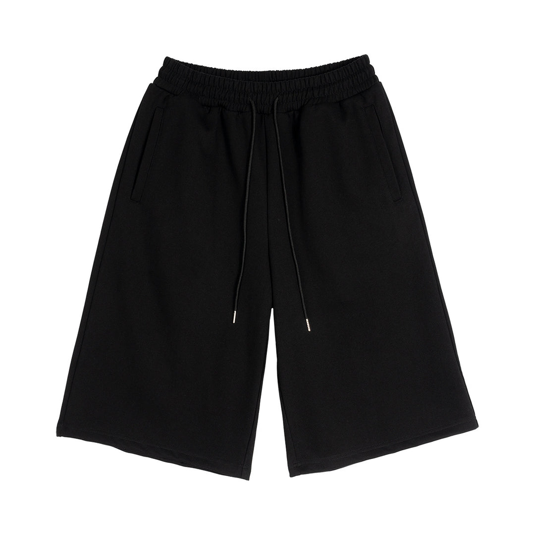 Herren Knieumspielende French-Terry Sweatshorts mit Kordelzug und gesticktem Wappen Nord Taschen
