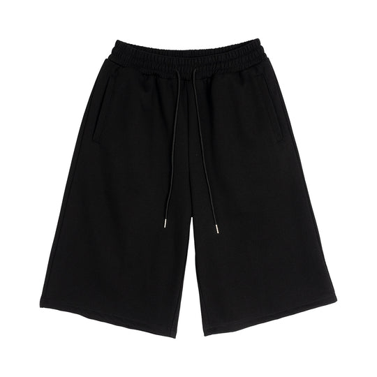Herren Knieumspielende French-Terry Sweatshorts mit Kordelzug und gesticktem Wappen Nord Taschen