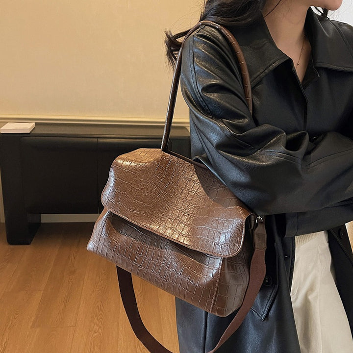 Damen Umhängetasche im eleganten Krokodil-Look mit verstellbarem Schulterriemen Nord Taschen
