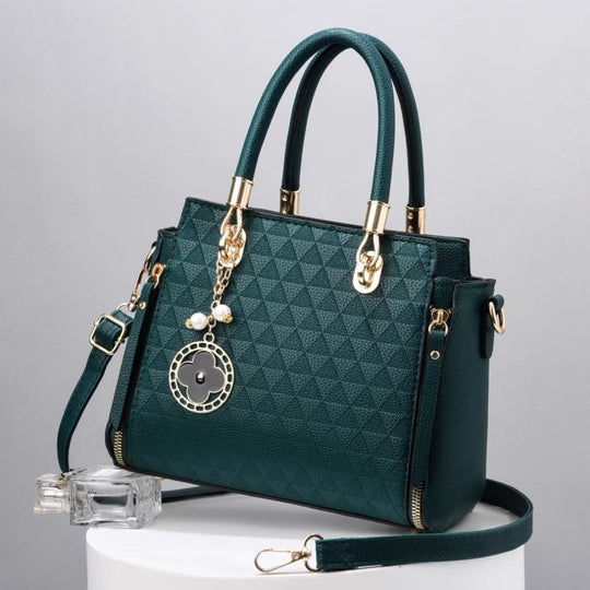 Damen Designer-Handtasche mit geometrischem Schmuckmuster und abnehmbarem Tragegurt Nord Taschen