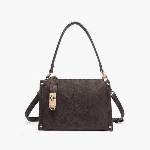 Damen elegante Umhängetasche mit verstellbarem Schulterriemen und goldenen Akzenten Nord Taschen