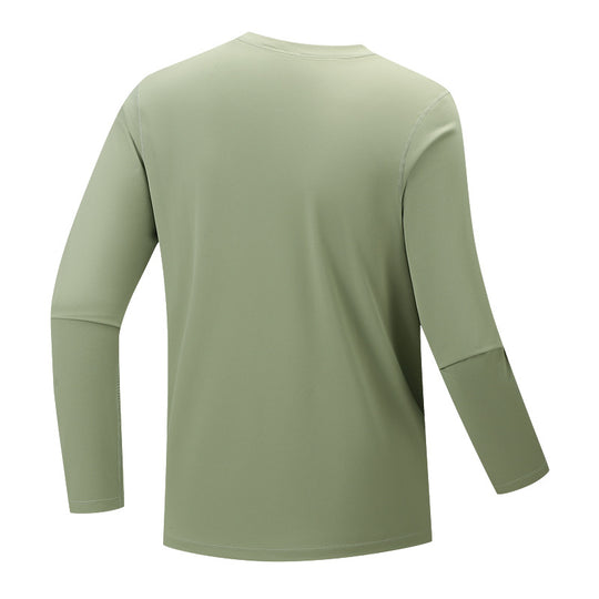 Herren Multifunktionales Langarm-Techshirt mit Brust-Reißverschlusstasche Nord Taschen