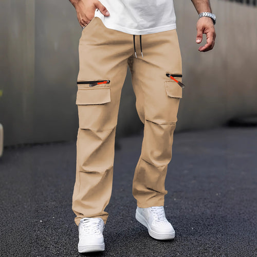 Herren Cargo-Jogginghose mit Multifunktionstaschen, Tunnelzug & Reißverschlüssen Nord Taschen