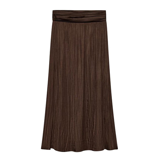 Damen Maxirock mit plissierter Crinkle‑Optik und gerafftem Bund Nord Taschen