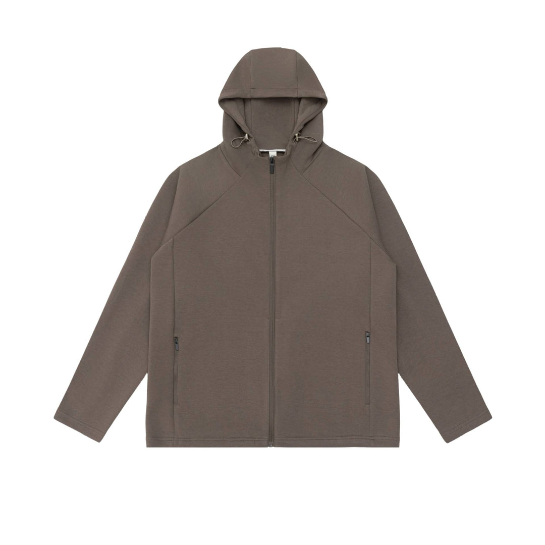 Unisex Minimalistische Kapuzen‑Zipjacke aus Softshell‑Fleece mit Raglanärmeln und wasserabweisenden Reißverschlusstaschen Nord Taschen