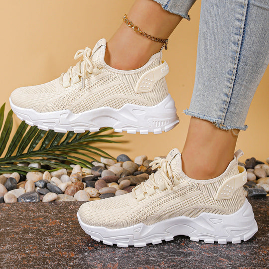Damen Sportliche Mesh Sneakers mit dämpfender Sohle und atmungsaktiver Konstruktion
