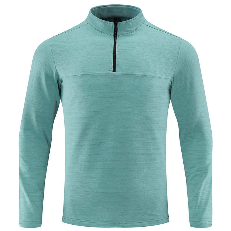 Herren Funktions-Halbzip-Langarmshirt mit Stehkragen und atmungsaktivem Stretchmaterial Nord Taschen