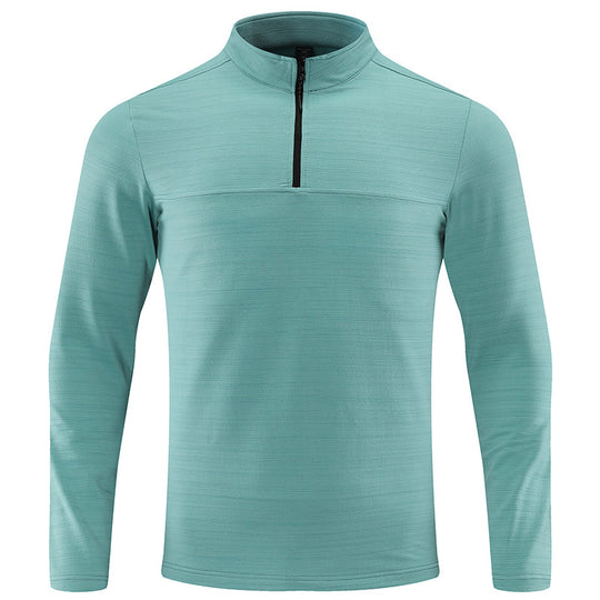 Herren Funktions-Halbzip-Langarmshirt mit Stehkragen und atmungsaktivem Stretchmaterial Nord Taschen