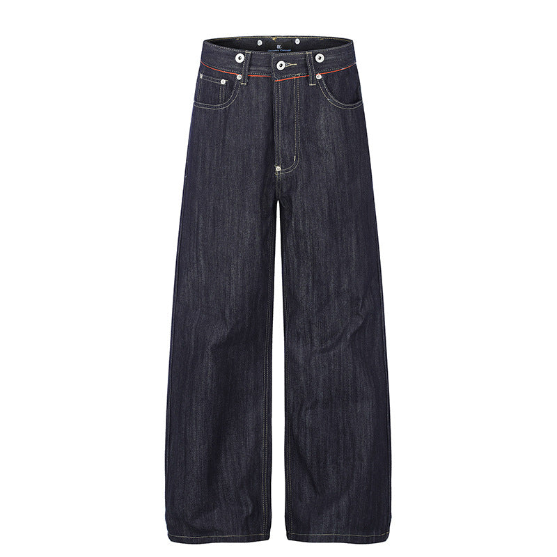 Damen Hochgeschnittene weite Denim-Palazzo-Jeans mit Five-Pocket-Schnitt Nord Taschen