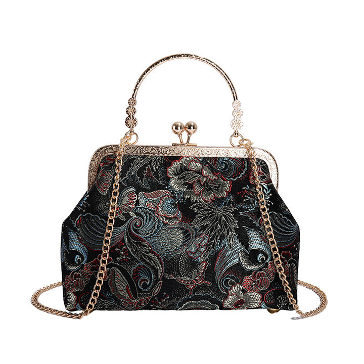 Damenhandtasche mit eleganter floraler Stickerei Nord Taschen