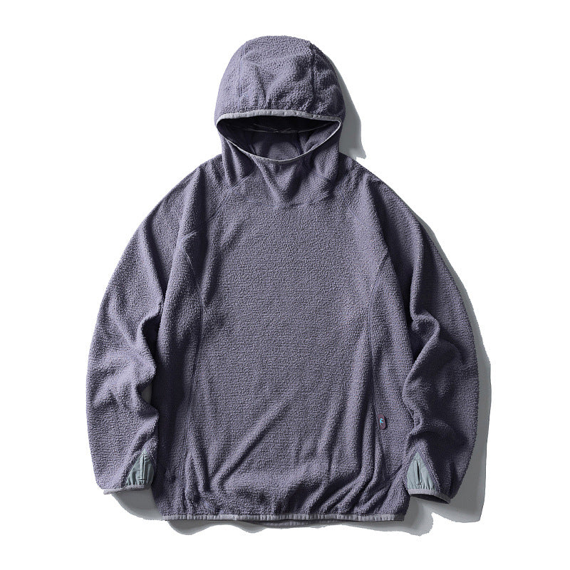 Unisex Oversize Teddy-Fleece Hoodie mit Kapuze, elastischem Saum und Raglanärmeln Nord Taschen