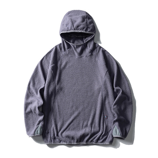 Unisex Oversize Teddy-Fleece Hoodie mit Kapuze, elastischem Saum und Raglanärmeln Nord Taschen