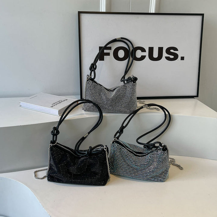 Damen Glamouröse Handtasche mit funkelnden Strassverzierungen Nord Taschen
