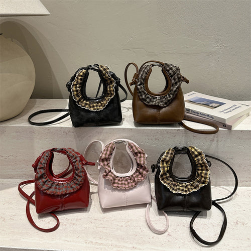 Damen Designer Tasche mit rüschenverziertem Griff Nord Taschen