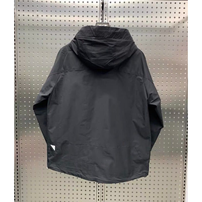 Herren Leichte Utility-Jacke mit Kapuze, mehreren Pattentaschen und verdecktem Reißverschluss Nord Taschen