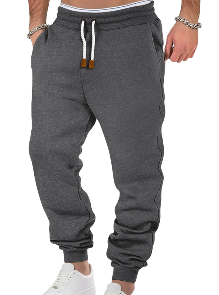 Herren nan komfortable Jogginghose aus hochwertiger Baumwollmischung mit elastischem Bund Kordelzug und Bündchen