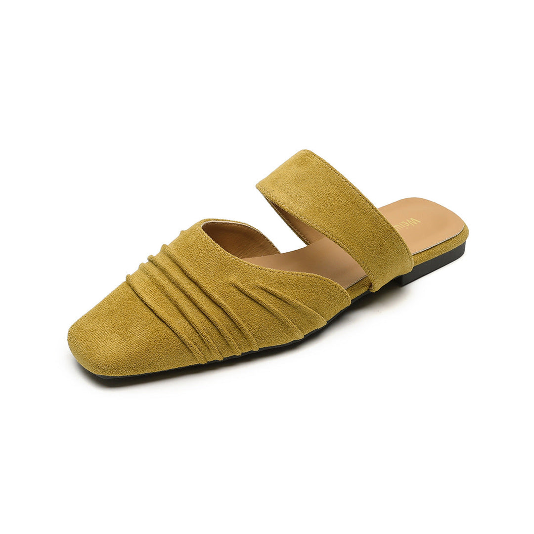 Damen Mokassin-Sandalen mit eleganten Riemen und stylischem Faltendesign Nord Taschen