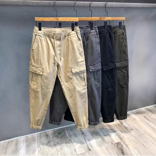 Herren Cargohose im Camouflage-Utility-Stil mit geradem Bein und robustem Canvas Nord Taschen