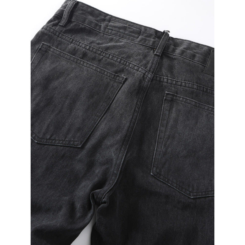 Herren Tapered Relaxed Denim-Jeans mit hoher Bundhöhe und cleaner Used-Optik Nord Taschen