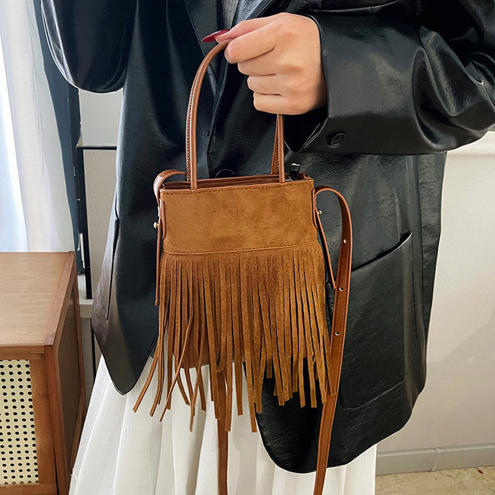 Damen Beuteltasche mit Fransen Nord Taschen