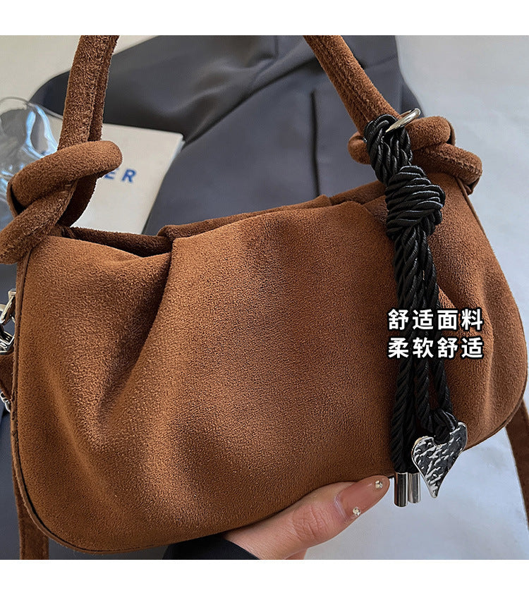 Damen Hobo-Tasche mit dekorativem Henkel und texturiertem Design Nord Taschen