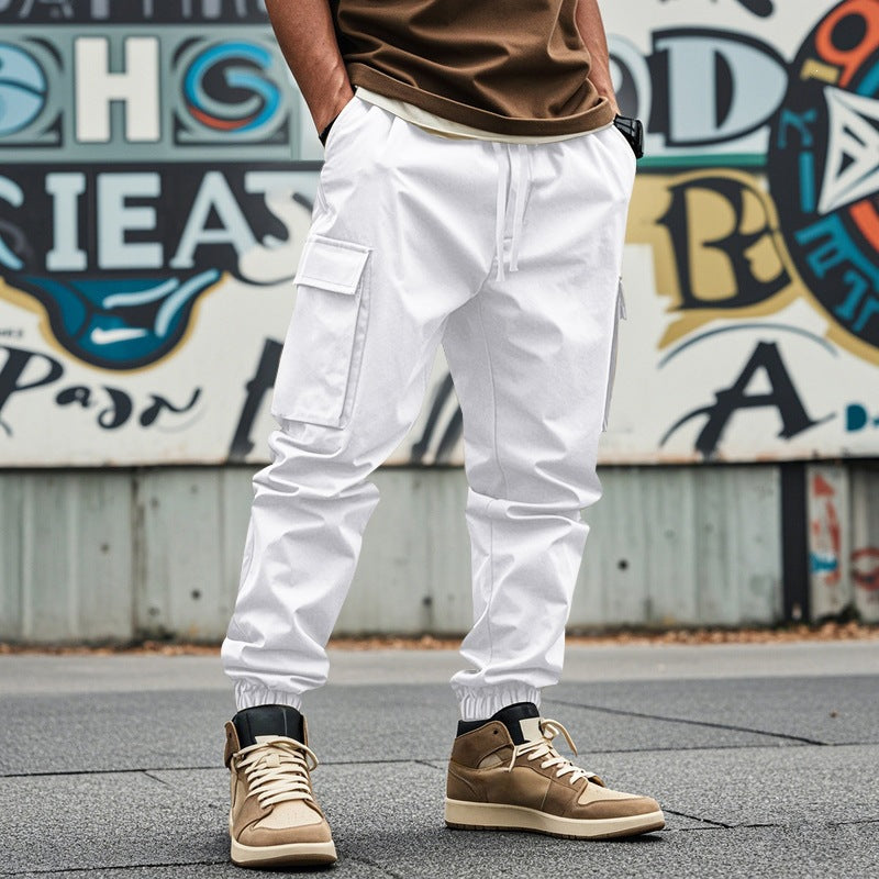 Herren Tapered Cargo-Jogginghose mit Kordelzug, aufgesetzten Klappentaschen und elastischen Bündchen Nord Taschen