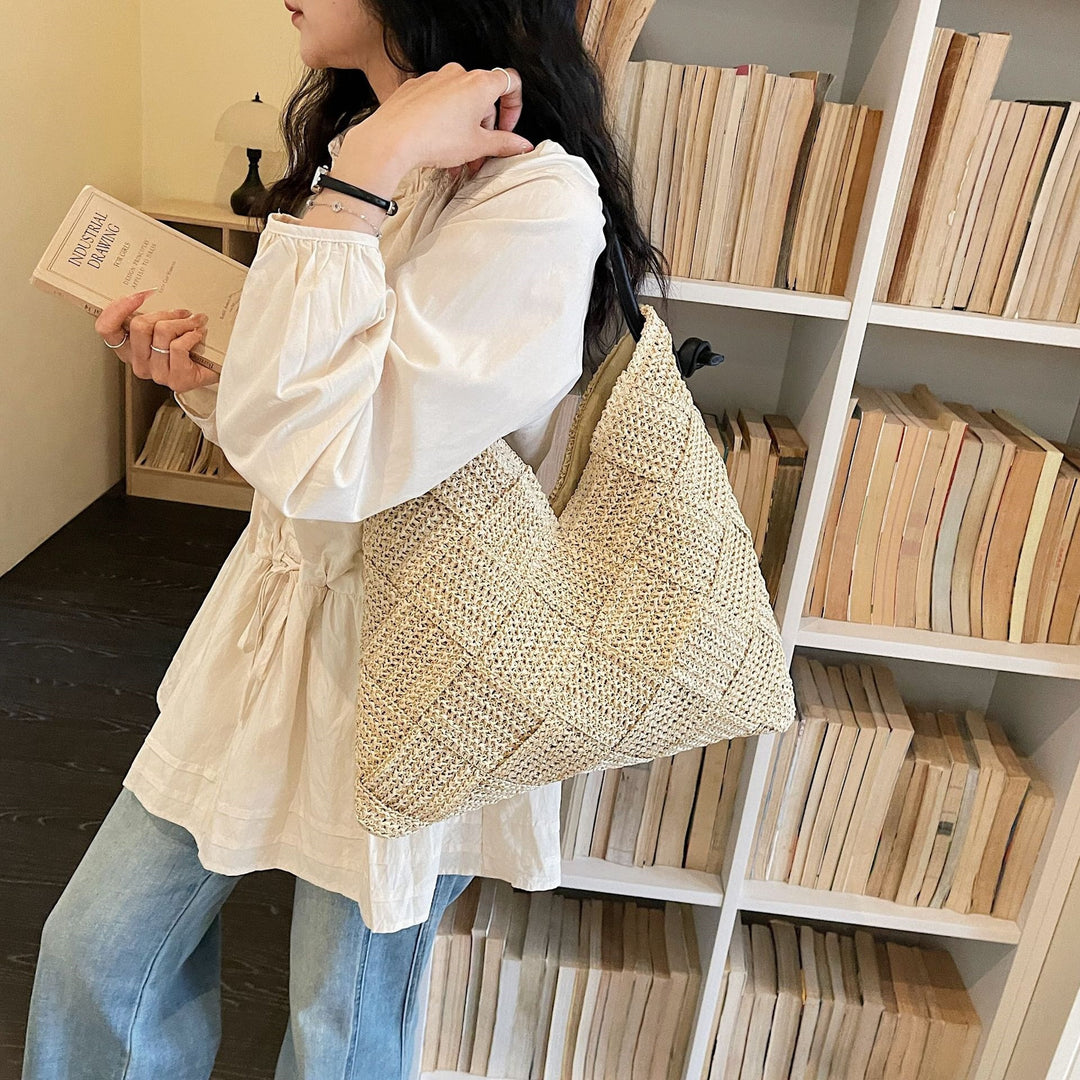 Damen strukturiert Schultertasche aus hochwertigem Material Nord Taschen
