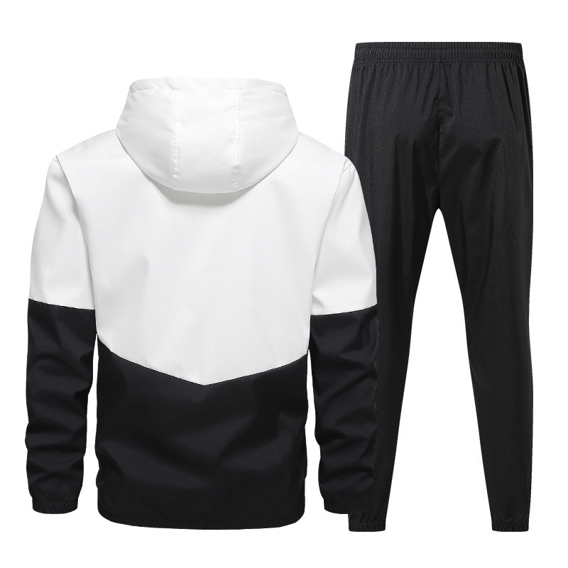 Herren Zweiteiliges Trainingsanzug-Set mit Kapuzenjacke und elastischer Jogginghose Nord Taschen