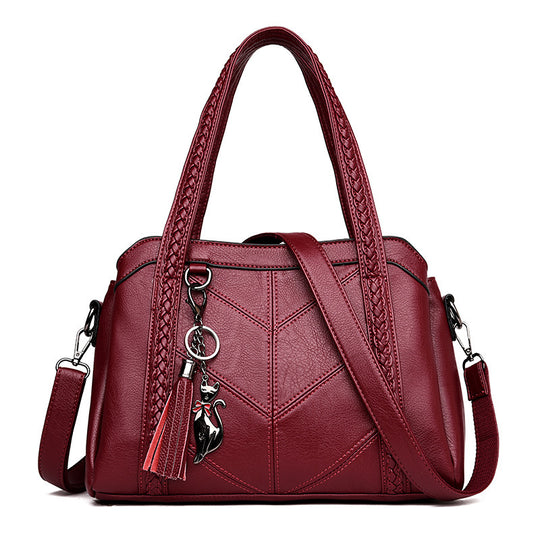 Damen modische Handtasche mit geflochtenen Akzenten Nord Taschen