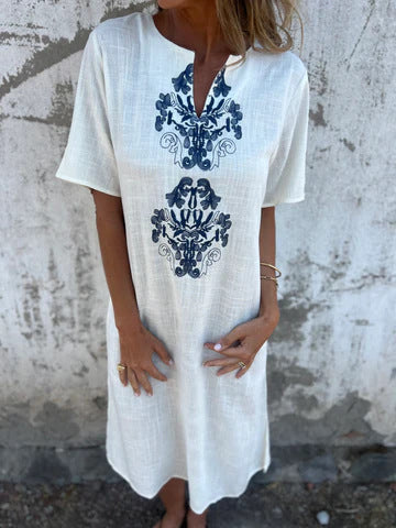 Damen Sommerliches Kleid mit aufwendiger Stickerei