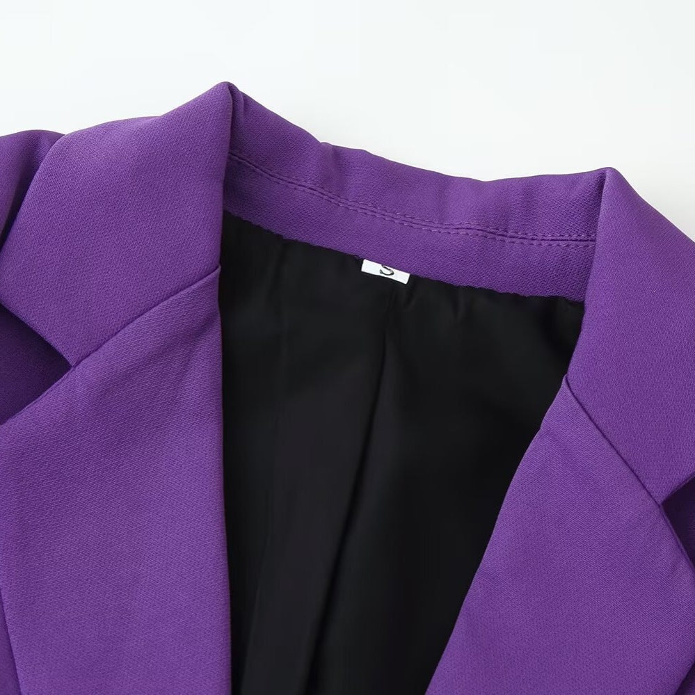 Damen Einreihiger taillierter Blazer mit schmalem Revers und Paspeltaschen Nord Taschen