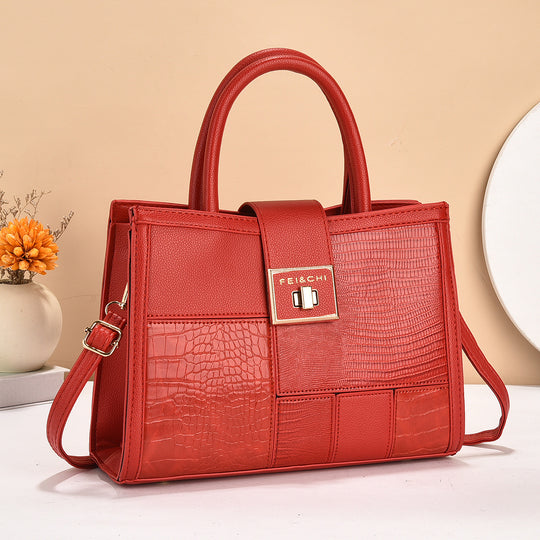 Damen hochwertige Handtasche mit strukturiertem Design und abnehmbarem Schulterriemen Nord Taschen