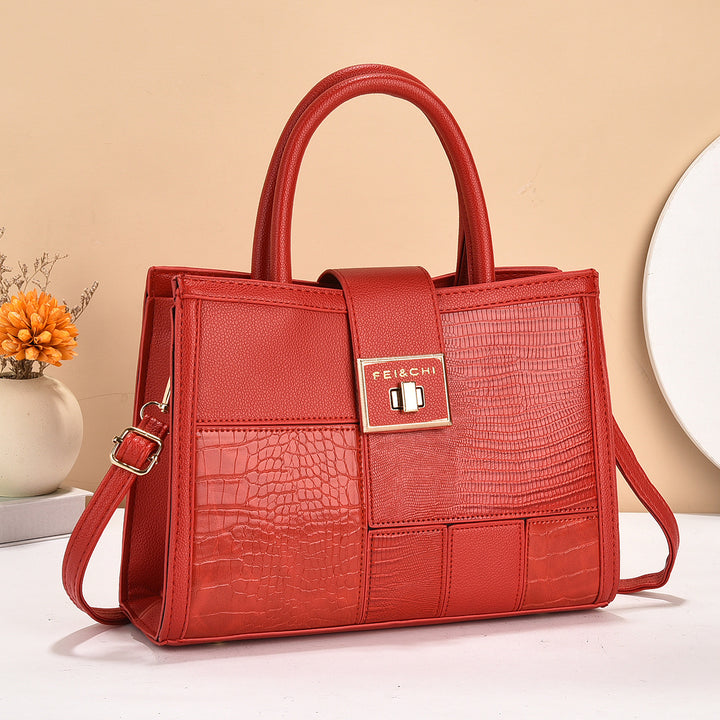 Damen hochwertige Handtasche mit strukturiertem Design und abnehmbarem Schulterriemen Nord Taschen