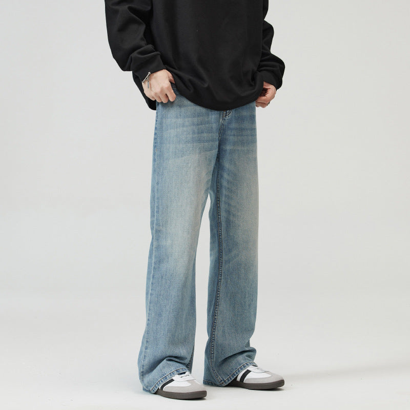 Herren Ausgestellte Vintage-Jeans mit weitem Bein, tiefem Bund und extra langer Länge Nord Taschen